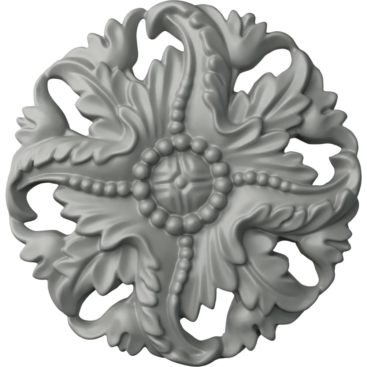 Ekena Millwork ROS04X04MO Medium Monique Round Rosette, 4 7/8"OD x 5/8"P, Primed