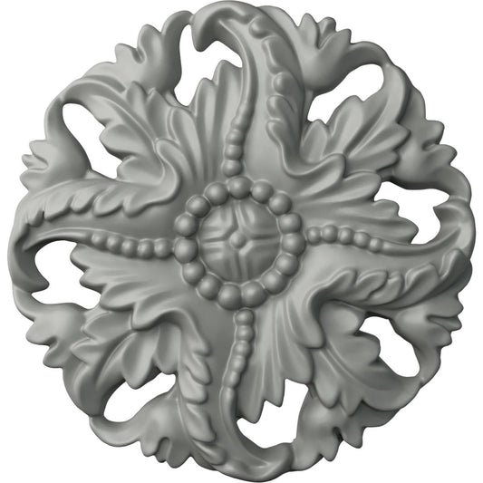 Ekena Millwork ROS04X04MO Medium Monique Round Rosette, 4 7/8"OD x 5/8"P, Primed