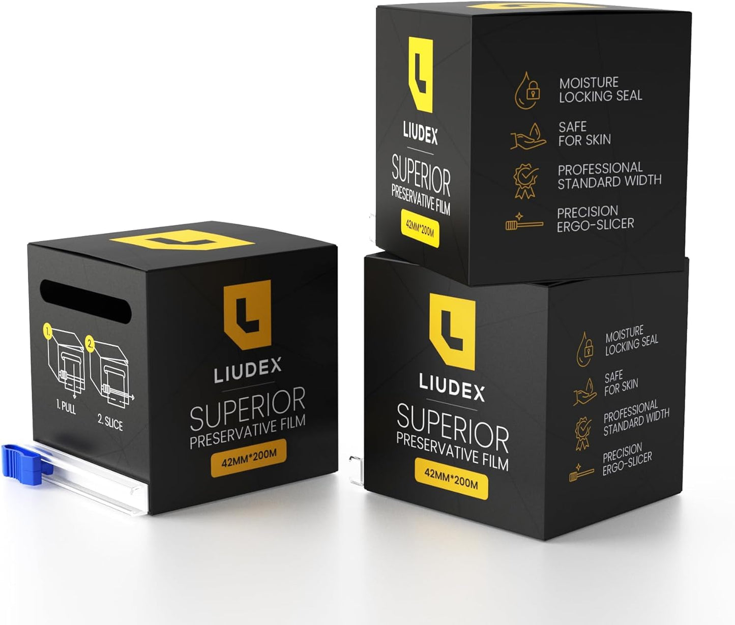 LIUDEX | Premium Preservative Film | Plastic Wrap for Brow and Lash PMU | Microblading Plastic Barrier Film | For Lip Blush, Eyebrow Lamination & Lash Lift | 400 M | PMU Supplies