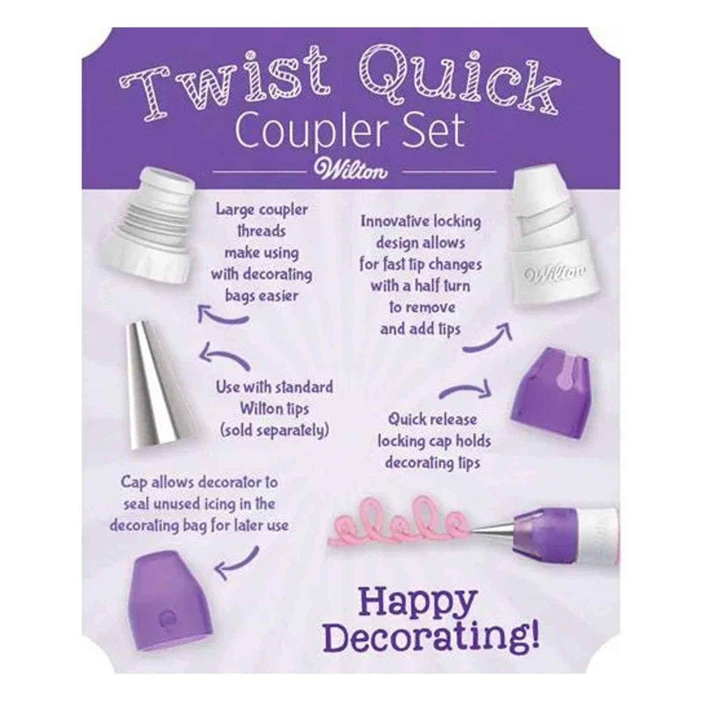 Wilton Twist Quick Decorating Coupler, 4-Pieces