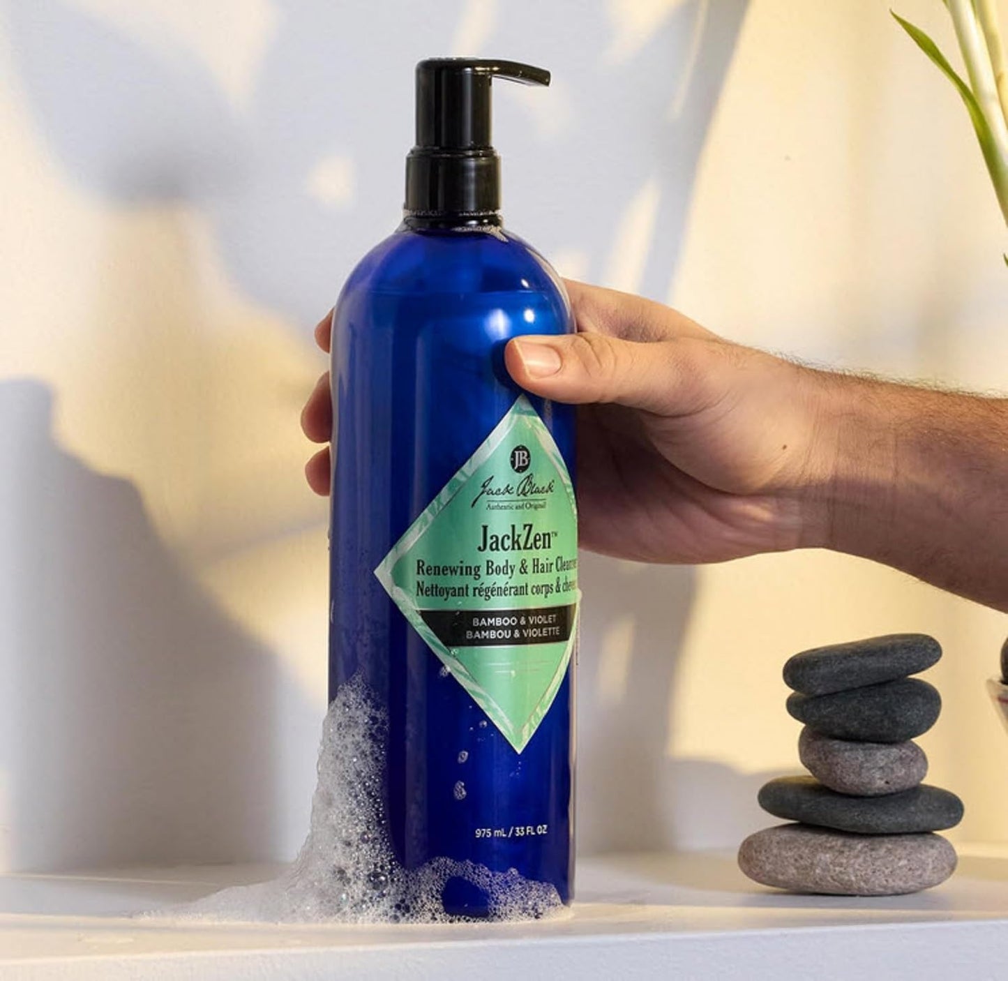 Jack Black JackZen Renewing Body & Hair Cleanser, 10 Fl Oz – Bamboo & Violet – Mens Body Wash, Mens Shampoo, Skin Care, Hair Care, Dual-Purpose Body Wash Men, Sulfate–Free
