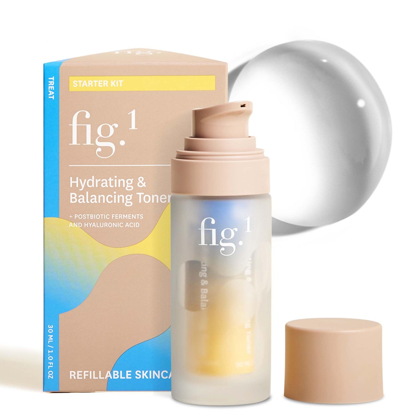 Fig.1 Hydrating & Balancing Toner for Face – Hydrating face Toner for Women, Glowing & Vegan Skincare with Hyaluronic Acid – for Sensitive, Dry, Oily Skin – Refillable & Clinically Proven 30ml