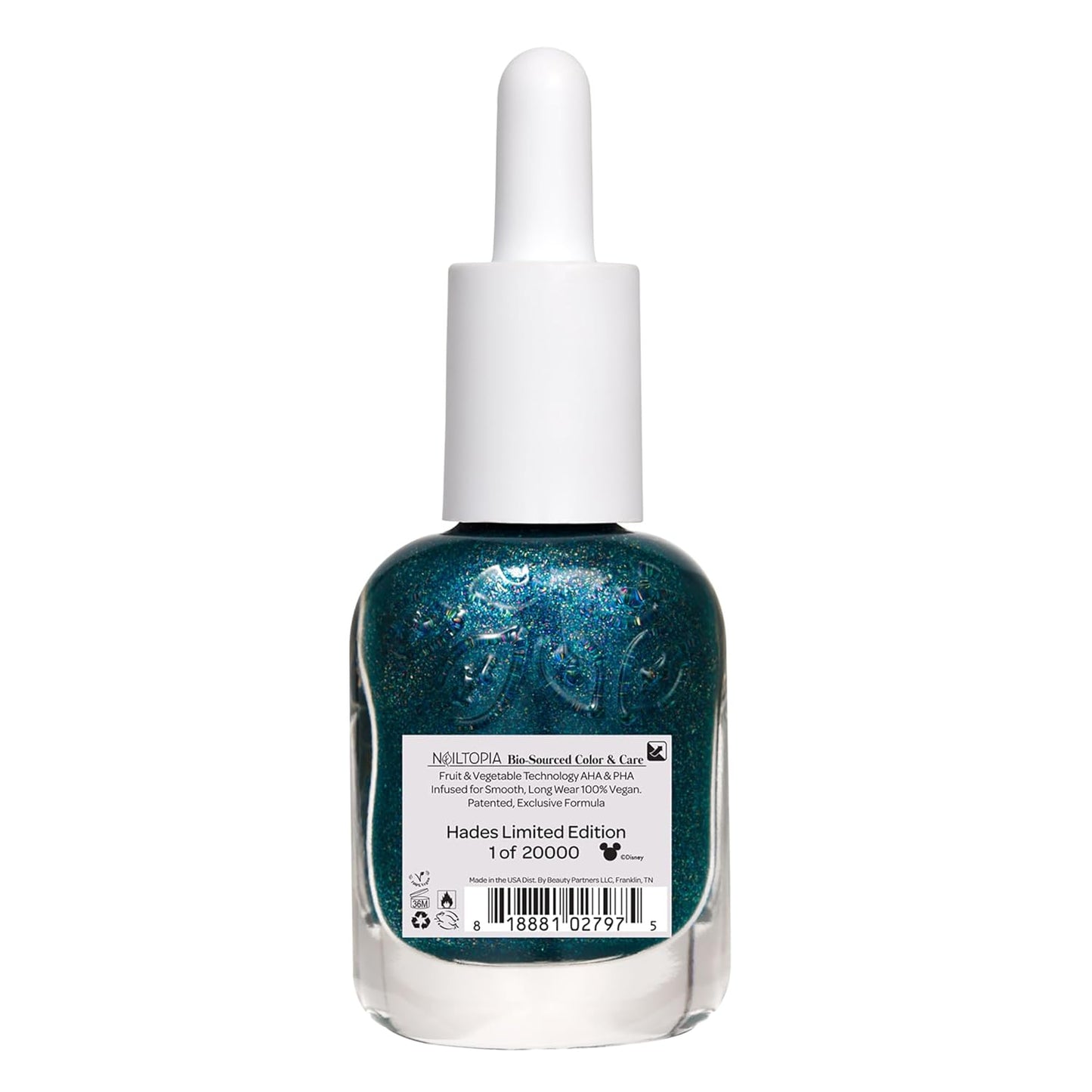 Nailtopia Bio-Sourced Nail Lacquer | Hades - All Natural, Vegan, Quick-Dry - 0.41 oz