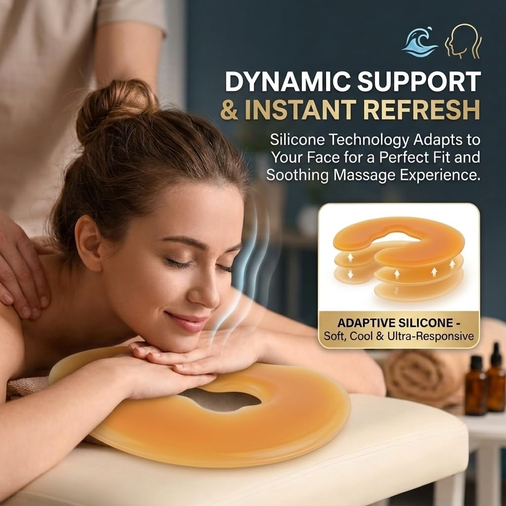 Soft Massage Face Relax Pillow, Headrest Overlay Weigh Silicon Silicone SPA Beauty Salon Skin Care Head Cushion Pad