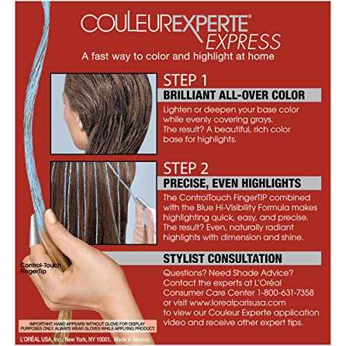 L'Oreal Paris Couleur Experte 2-Step Home Hair Color and Highlights Kit, French ?clair