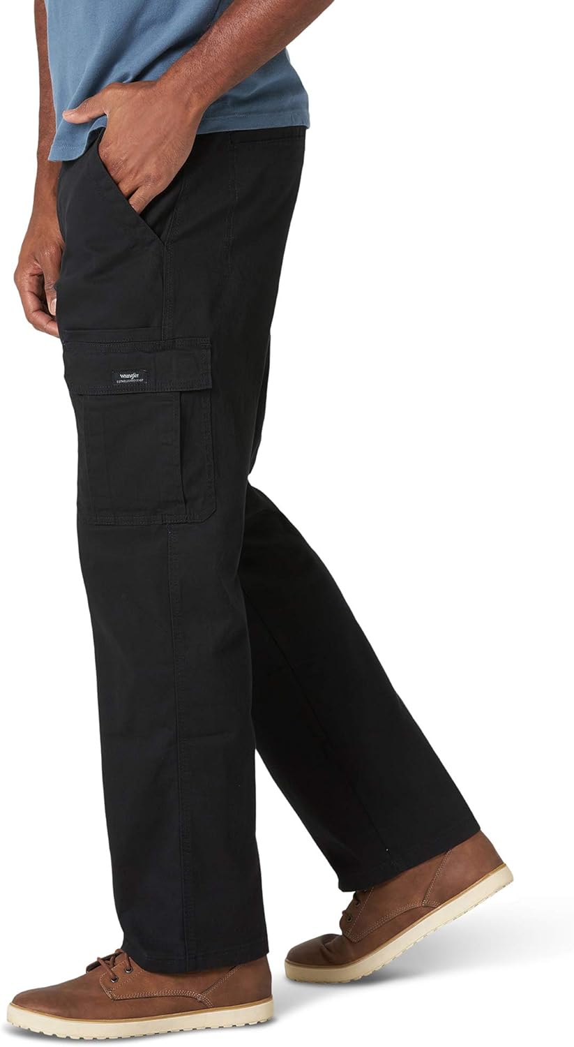 Wrangler Authentics Men's Cargo Pants - Relaxed Fit Stretch Fabric | Versatile Outdoor Wear