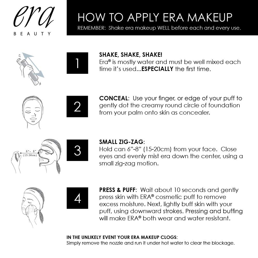 ERA Rayz Spray-On Bronzer | Buildable Airbrush Makeup - 1.5 oz, Perfect for Everyday Use