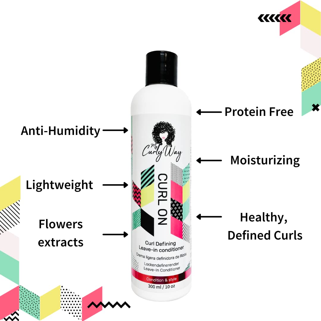 Leave In Conditioner for Curly Hair - Nourishing Fruit & Flower Extracts | 10 Oz Vegan Curl Moisturizer Cream