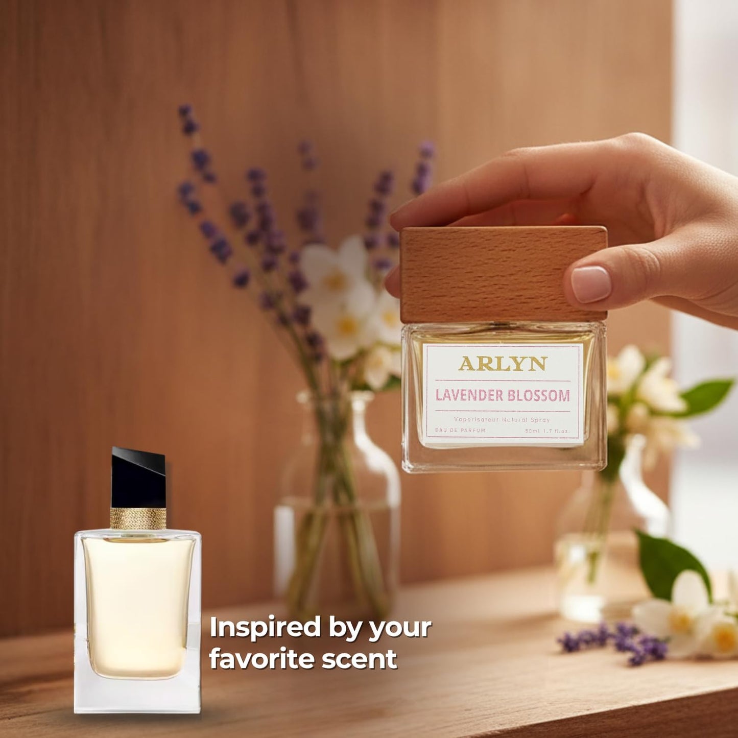ARLYN Lavender Blossom Eau De Parfum Inspired by Y.S.L Li.b.re, Long-Lasting Perfume for Women, Vegan & Eco-Conscious with Clean Ingredients, Plum,Peach and Vanilla - 50ml / 1.7 oz