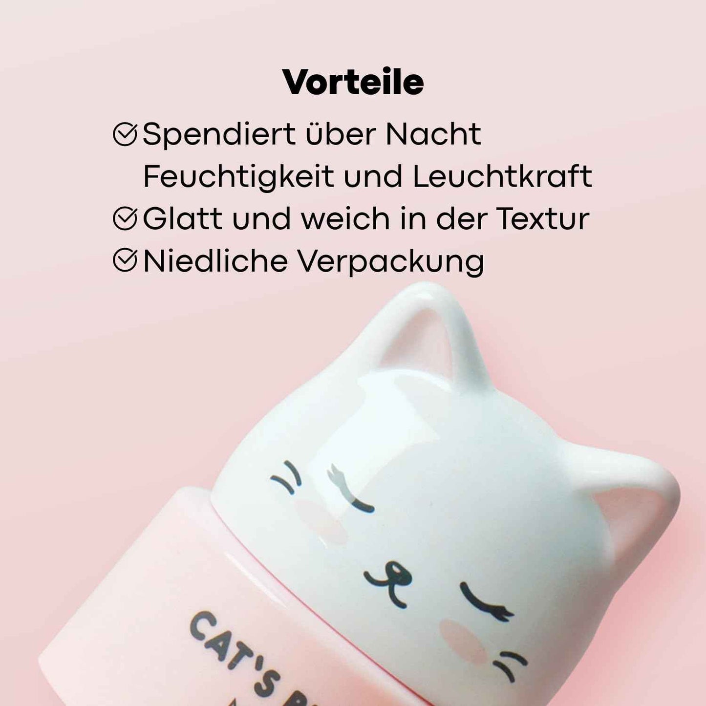 TONYMOLY Cat’s Purrfect Night Sleeping Mask – Hydrating Overnight Face Mask with Collagen & Botanical Extracts – Korean Skincare to Strengthen, Soften & Nourish Skin, 50g