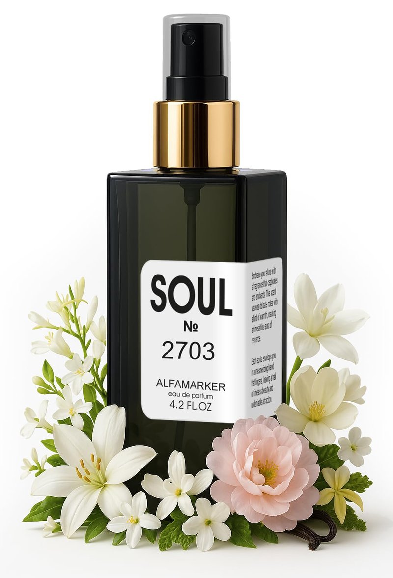 ALFAMARKER SOUL № 2703 Alluring Woman – Perfume for Women | Long Lasting Eau de Parfum Spray 4.0 Fl Oz / 120ml | Boutique-Inspired Oriental Floral Women’s Fragrance