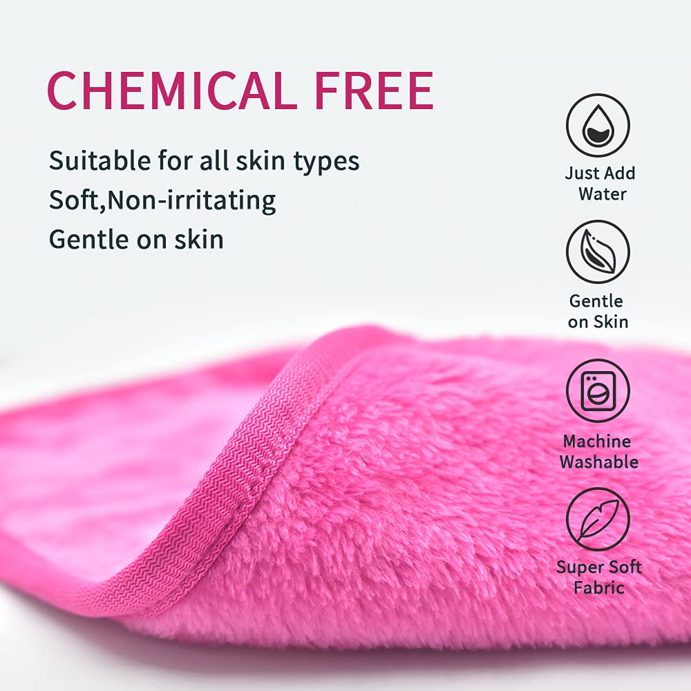 UWEME Makeup Remover Cloths 4 Pack: Reusable and Fast Dry Face Wash Cloth