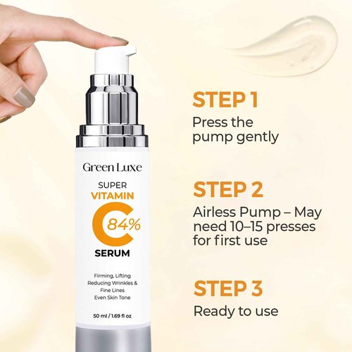 Super Vitamin C Serum for Women Over 70 - Hydrating Anti-Aging with Vitamin C Caffeine - Facial Skin Care for Mature Skin, Firming, Lifting, Smoothing, All in One Formula 1.69 fl oz
