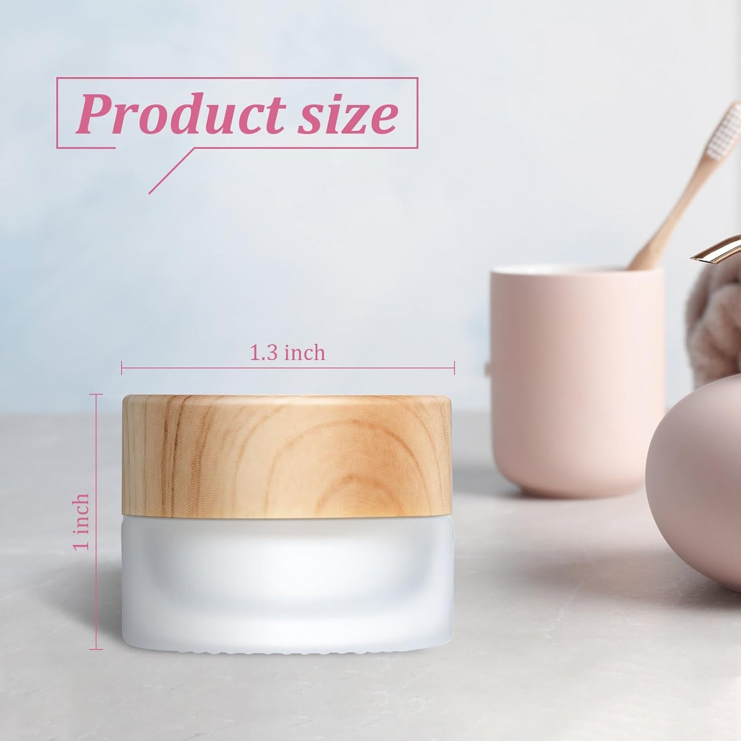 60 Pieces Glass Cosmetic Containers - Leak Proof Sample Jars for Lotion & Cream | 5 Gram Size