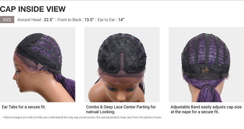 Janet Collection Natural Me HD Lace Wig Deep Part Lace Willow (1B), 1 Count (Pack of 1)
