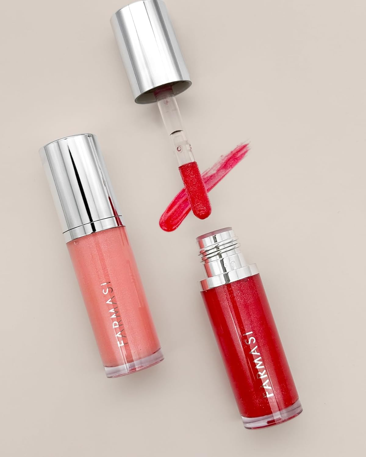 FARMASi Tinted Lip Plumper - Hydrating Lip Gloss for Fuller, Youthful Lips | Fiery High-Shine Finish