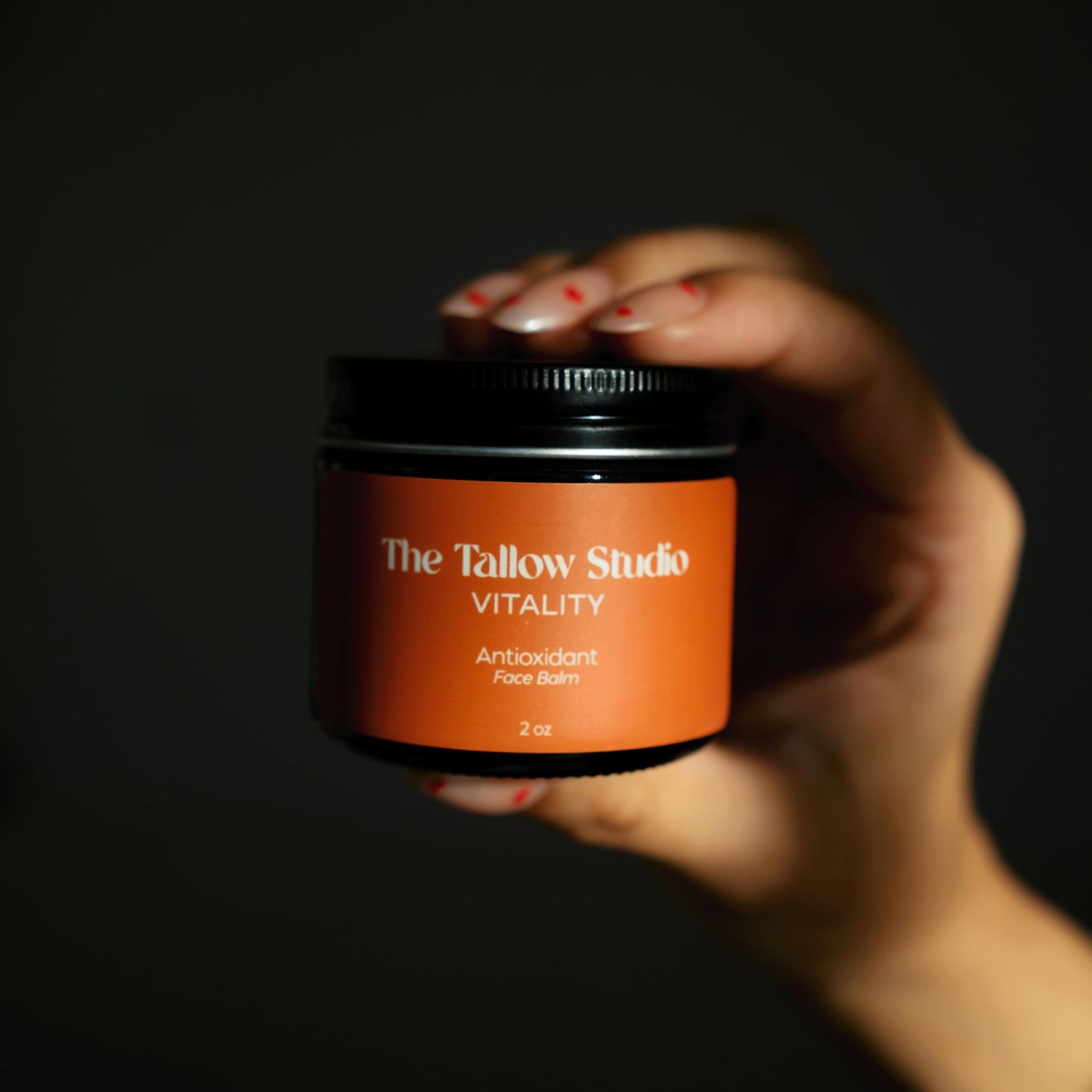 The Tallow Studio Antioxidant Tallow Face Balm for Dry & Sensitive Skin — Grass Fed Beef Tallow Face Moisturizer with Cacay Oil, Frankincense & Astaxanthin — Deeply Hydrating, Chemical Free — 1 oz