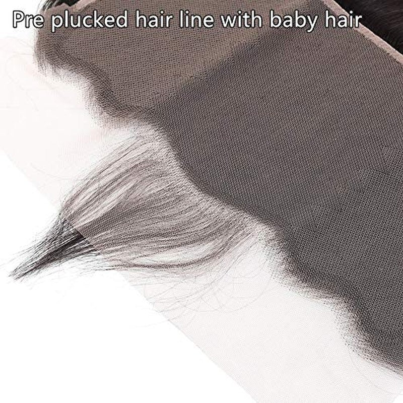 Grand Nature Frontal HD Lace Closure Only, 13x6 Frontal HD Lace, 5x5 HD Lace Closure Body Wave, Straight 4x4 Closure, 13x4 Lace Frontal HD Lace (Straight, 18"-13x6 Frontal)