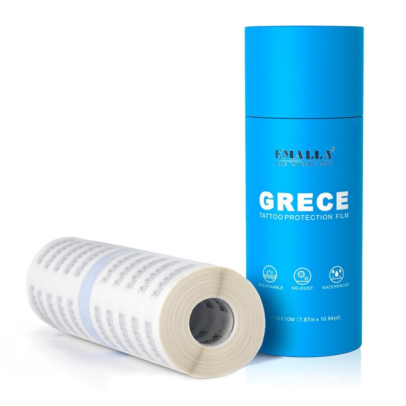 Tattoo Aftercare Bandage - Waterproof Second Skin Tattoo Cover Up Tape | 8in x 10yd for Healing & Protection