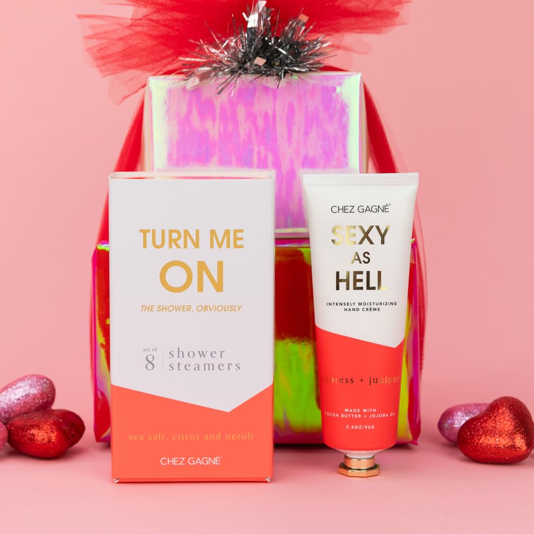 Chez Gagné Intensely Moisturizing Vegan Hand Cream, Jojoba Oil Cocoa Butter,Non-Greasy, Fast-Absorbing, USA - (Cypress + Juniper - Sexy as Hell) - Valentine's Day Gift