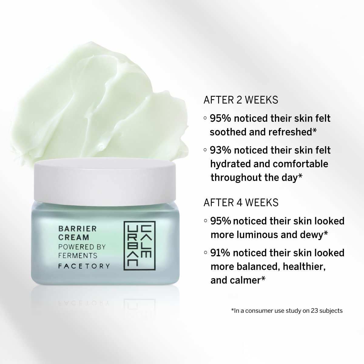 Urban Calm Barrier Cream - Hydrating Face Moisturizer with Hyaluronic Acid & Fermented Honeybush | 0.5 Fl Oz, Ideal for All Skin Types