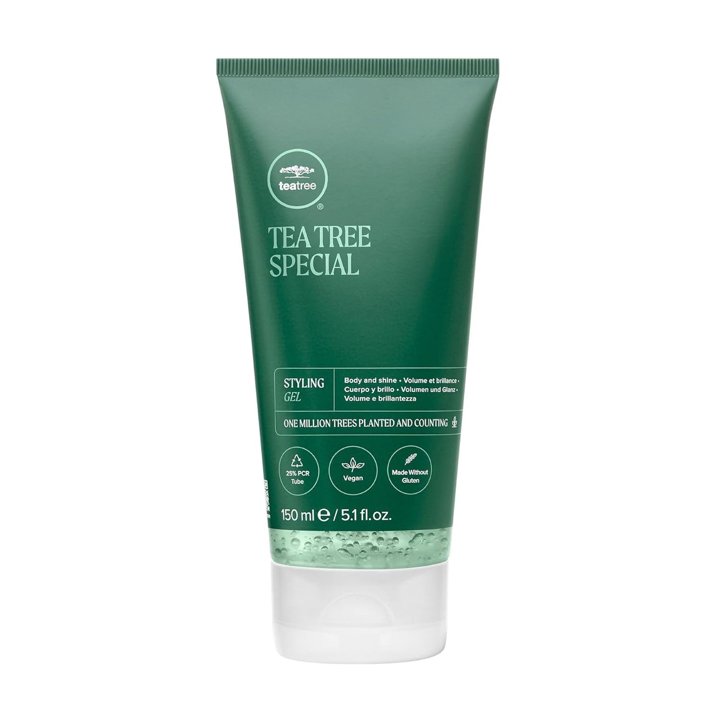 Tea Tree Styling Gel - Medium Hold Hair Gel for All Hair Types | High-Shine Finish