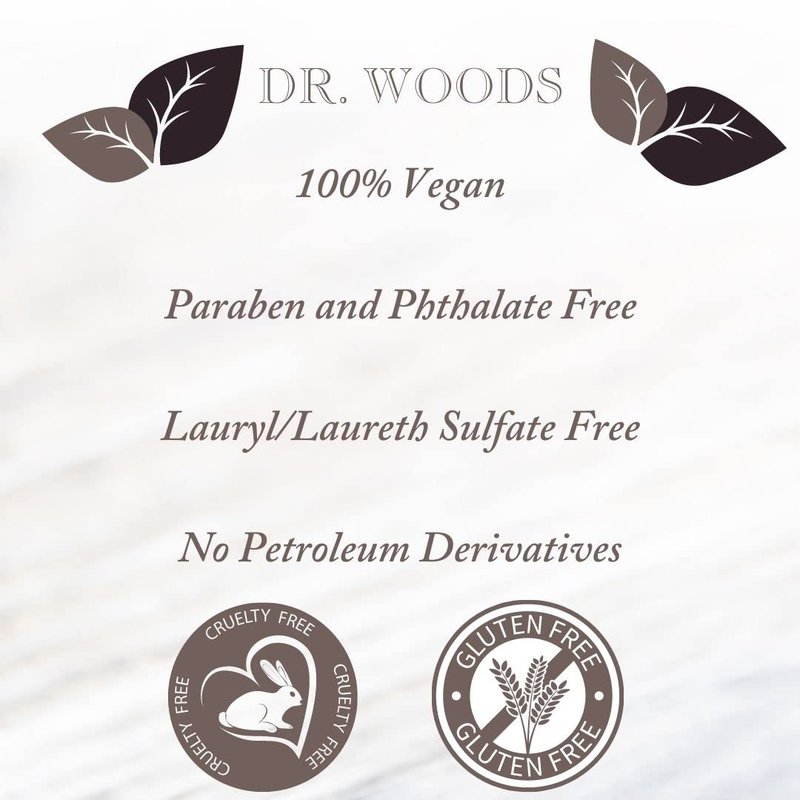 Dr. Woods Peppermint Liquid Castile Soap- Castile Soap with Pure Peppermint Oil, Body Wash for Men and Women, Contains Olive Oil, Natural Cleanser for Face, Hands, and Body - 32 Fl Oz, Pack of 2