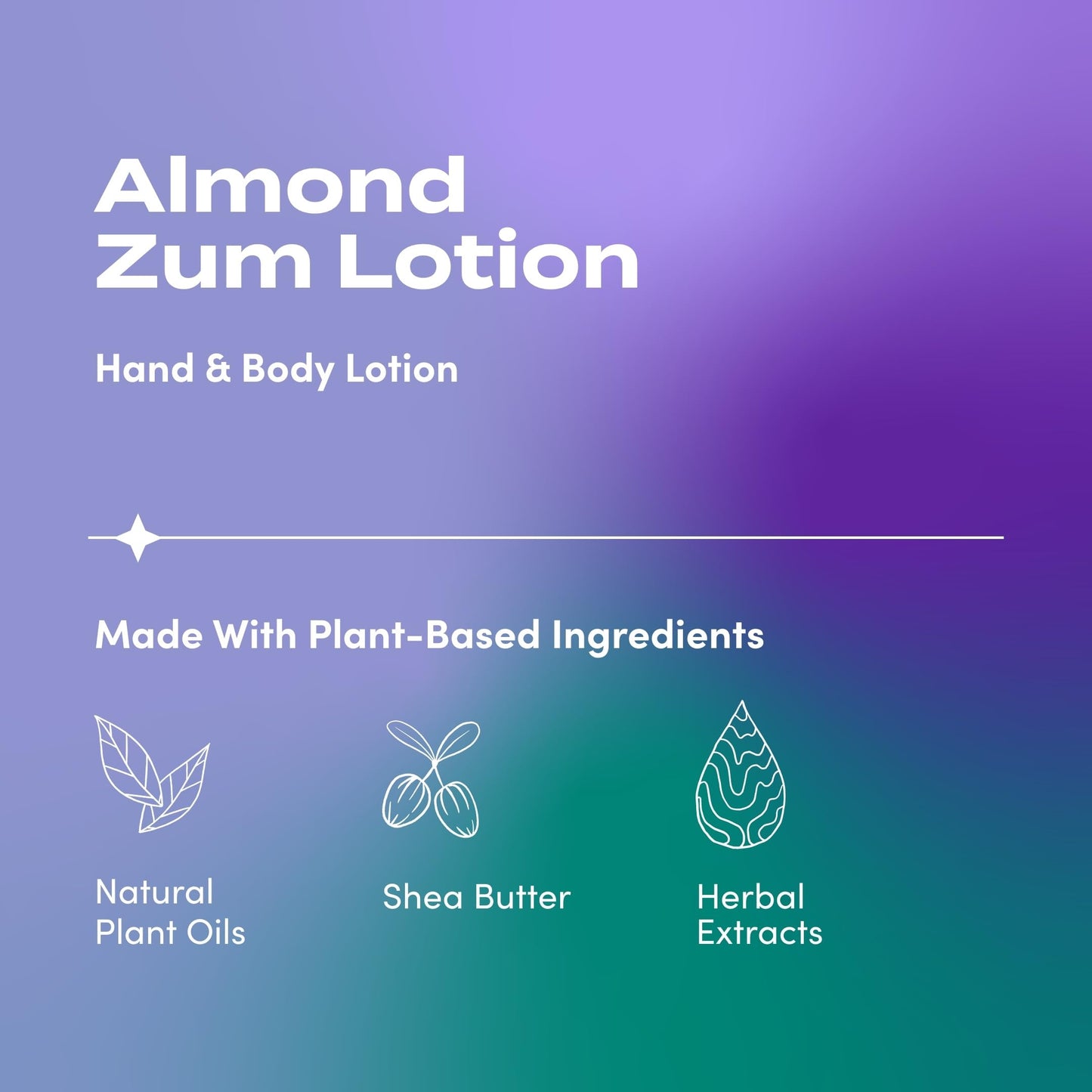 Indigo Wild Zum Hand & Body Lotion - Natural Hand Lotion for Dry Hands - Body Lotion for Women & Men - Body Moisturizers Include Shea Butter, Jojoba Oil & More - Almond - 6 fl oz