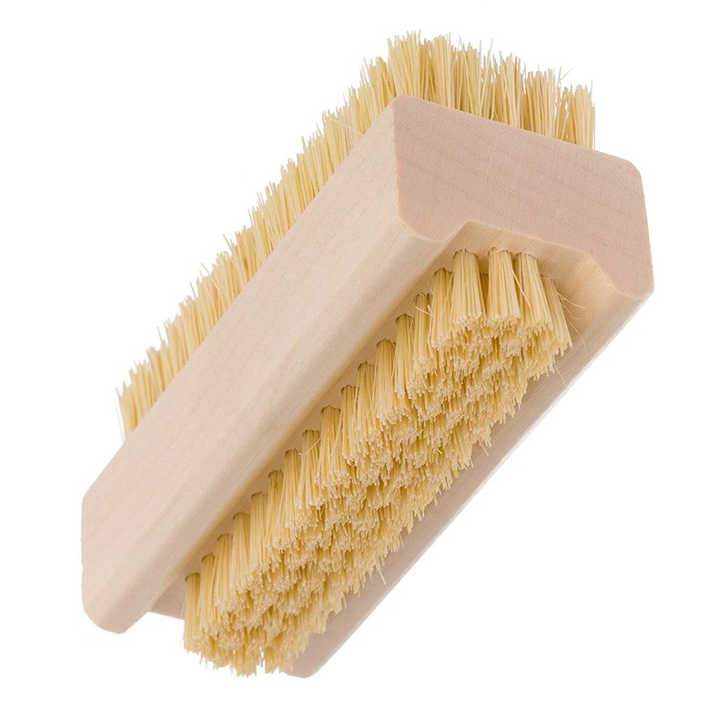 Redecker Tampico Fiber Nail Brush with Untreated Maple Wood Handle, Set of 2, 3-3/4 Inches