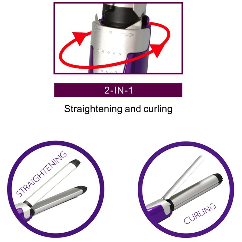 BERTA 2 in 1 Flat Iron Professional Hair Straightener & Curler Iron,Ceramic 1 Inch Curling Iron,Fast Heating Curling Wand Adjustable Temp for All Hair Types
