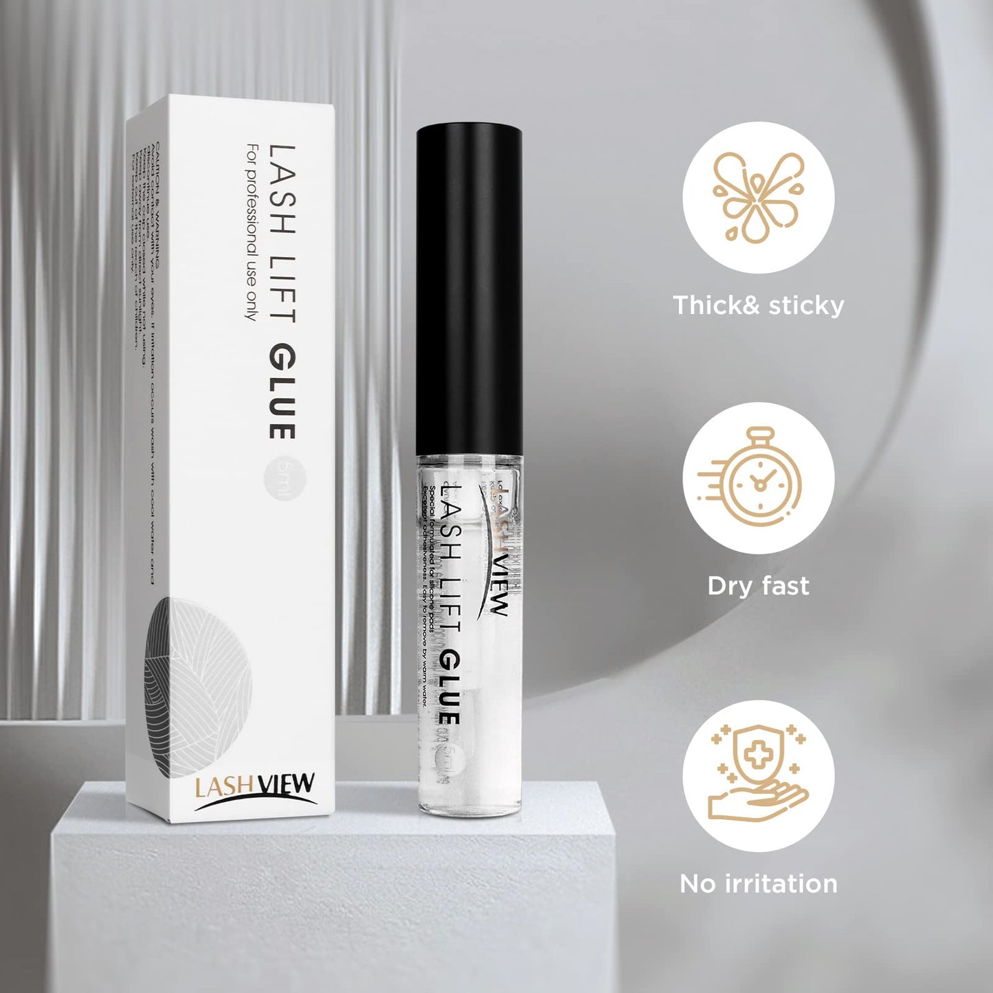 LASHVIEW Lash Lift Glue, Eyelash Perm Glue,Lash Lift Adhesive,Eyelash Lift,Lash Perm Adhesive,No Irritation and Odorless,5ML.