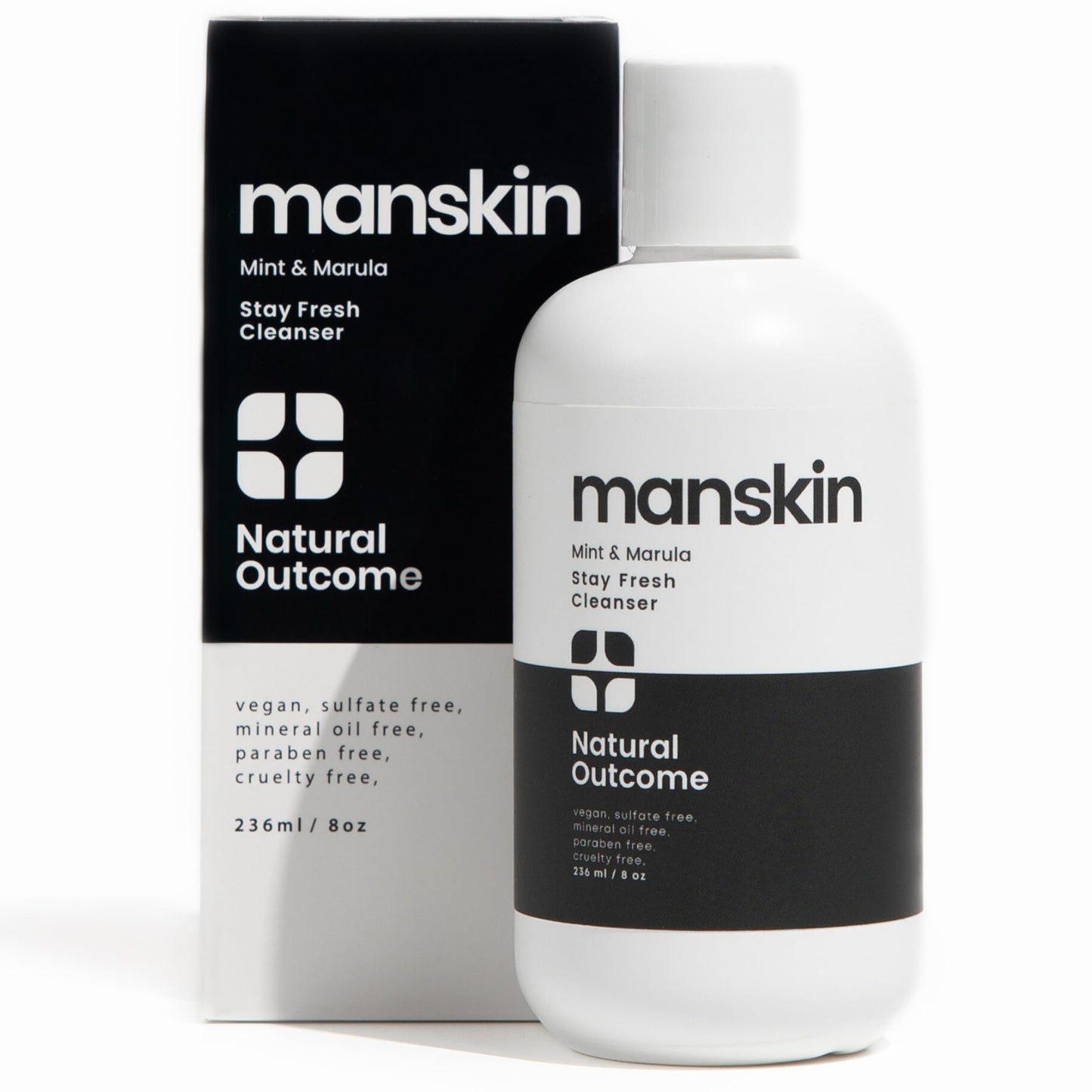 natural outcome Mens Face Wash Cleansing Gel with Mint and Marula Oil - Daily Cleanser Face Wash for Men - Sulfate Free 8 oz