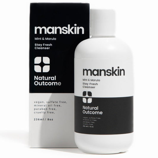 natural outcome Mens Face Wash Cleansing Gel with Mint and Marula Oil - Daily Cleanser Face Wash for Men - Sulfate Free 8 oz
