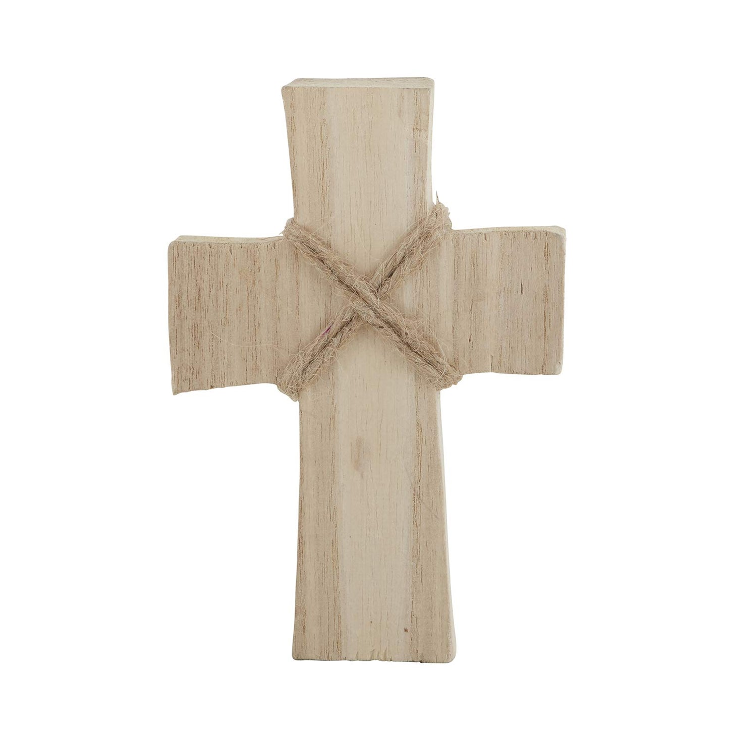 Creative Brands Faithworks - Hand-Carved Paulownia Wood Standing Cross, Small, Natural Finish