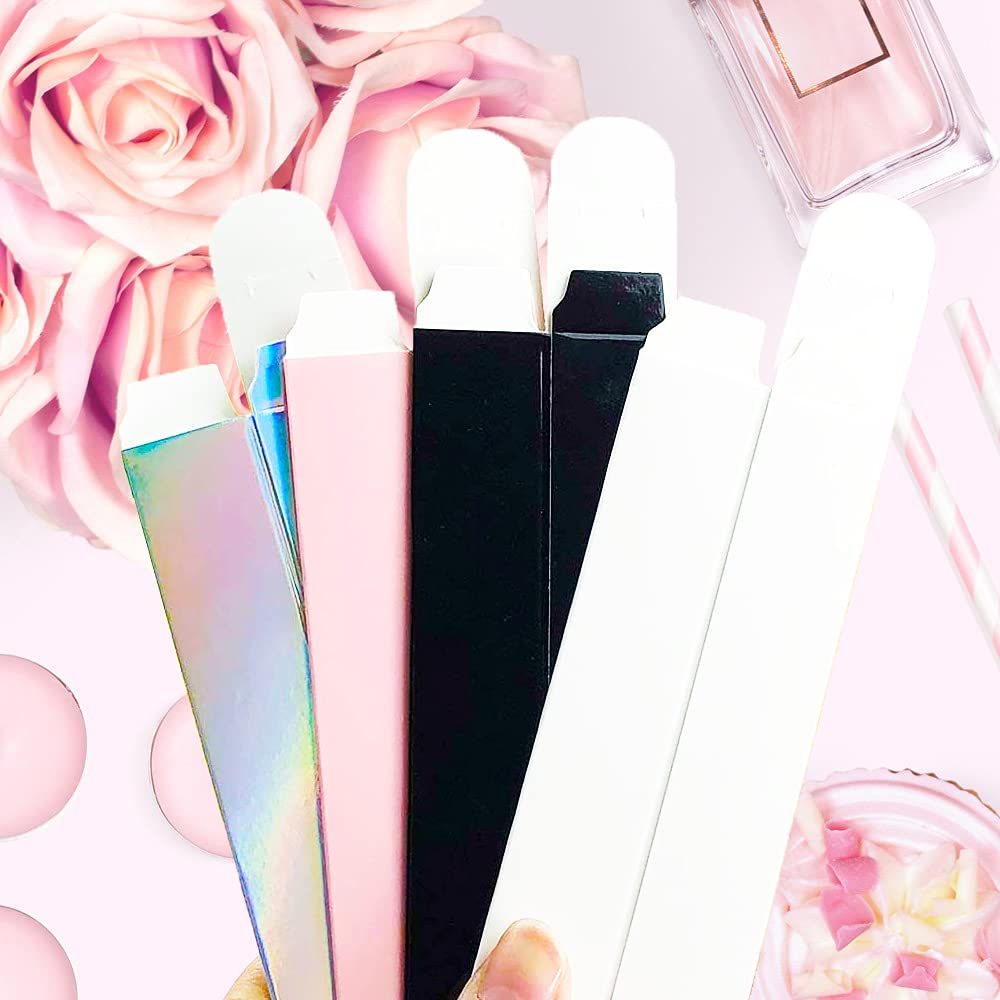 COSIDEA 50 PCS Empty White Lip Gloss Boxes W21 xW21 xH121mm / 0.83*0.83*4.76 inch, Cosmetic Perfume / Mascara Box Packaging for Small Business Wholesale, small Kraft Paper Box Luxury Holder Wrapping