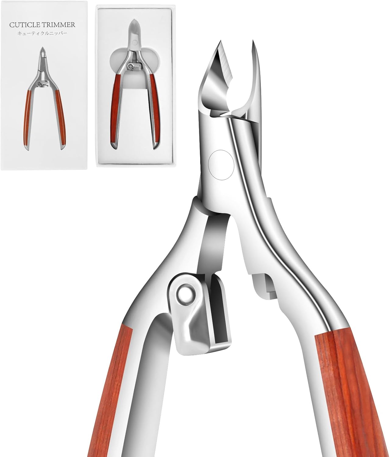 Professional Cuticle Trimmer - Extra Sharp Stainless Steel Nippers for Nail Art | 0.98 Inch Jaw