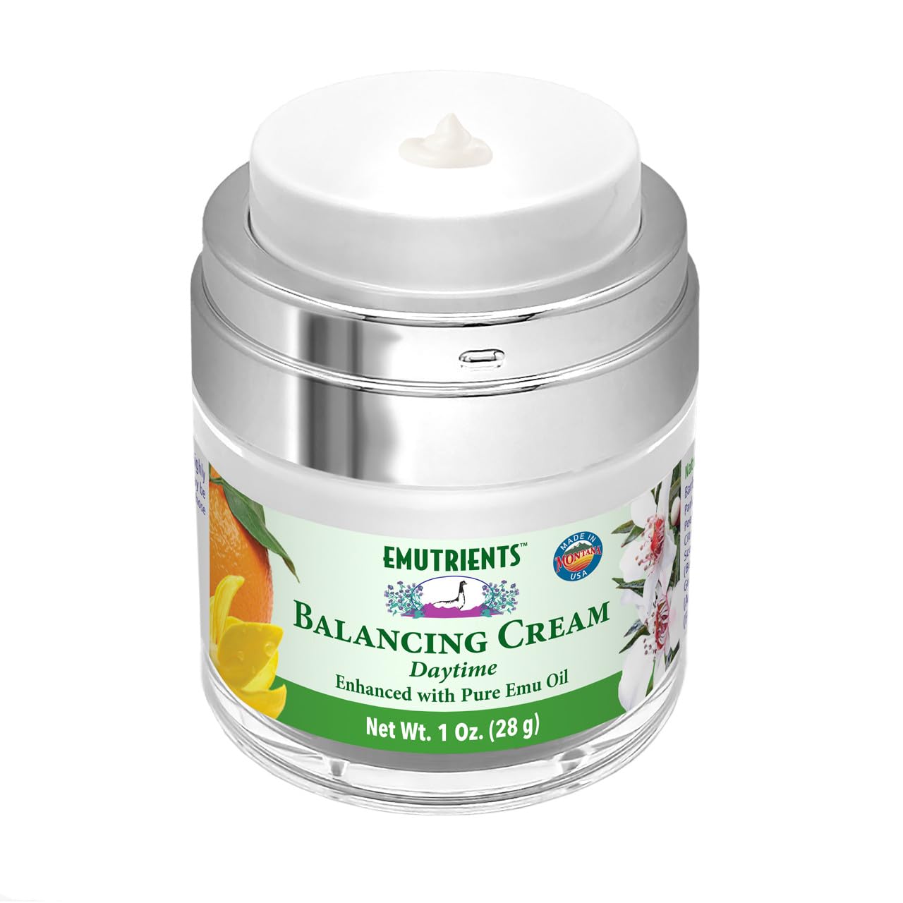 Montana Emu Ranch - Balancing Facial Cream 1 Ounce Jar - Enhanced with Pure Emu Oil - Compatible with Most Skin Types