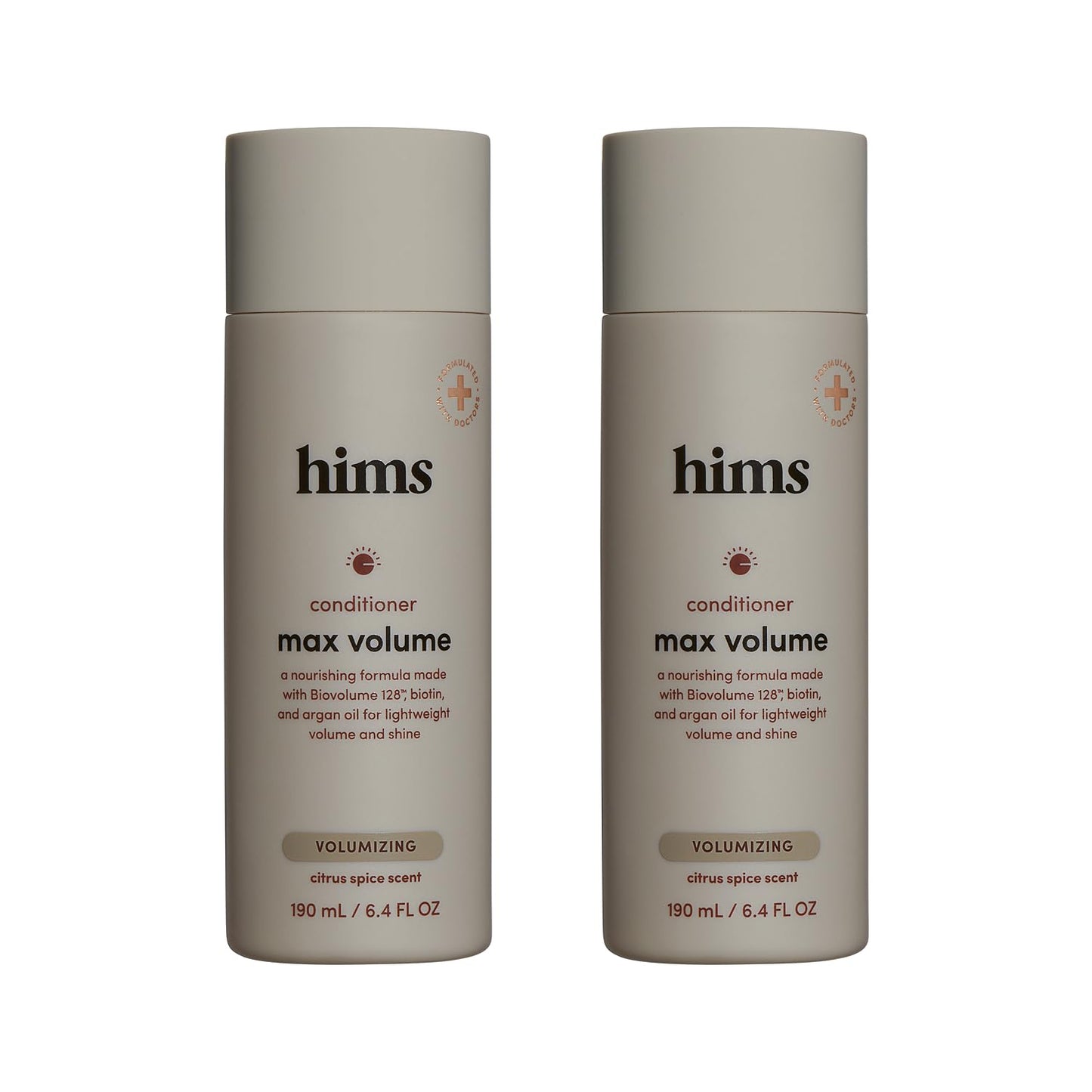 hims Max Volume Conditioner - Biovolume 128, Biotin & Argan Oil - Volumizing & Hydrating Conditioner - Paraben-Free & Sulfate-free - Citrus Spice Scent - 6.4 Fl Oz, 2 Pack