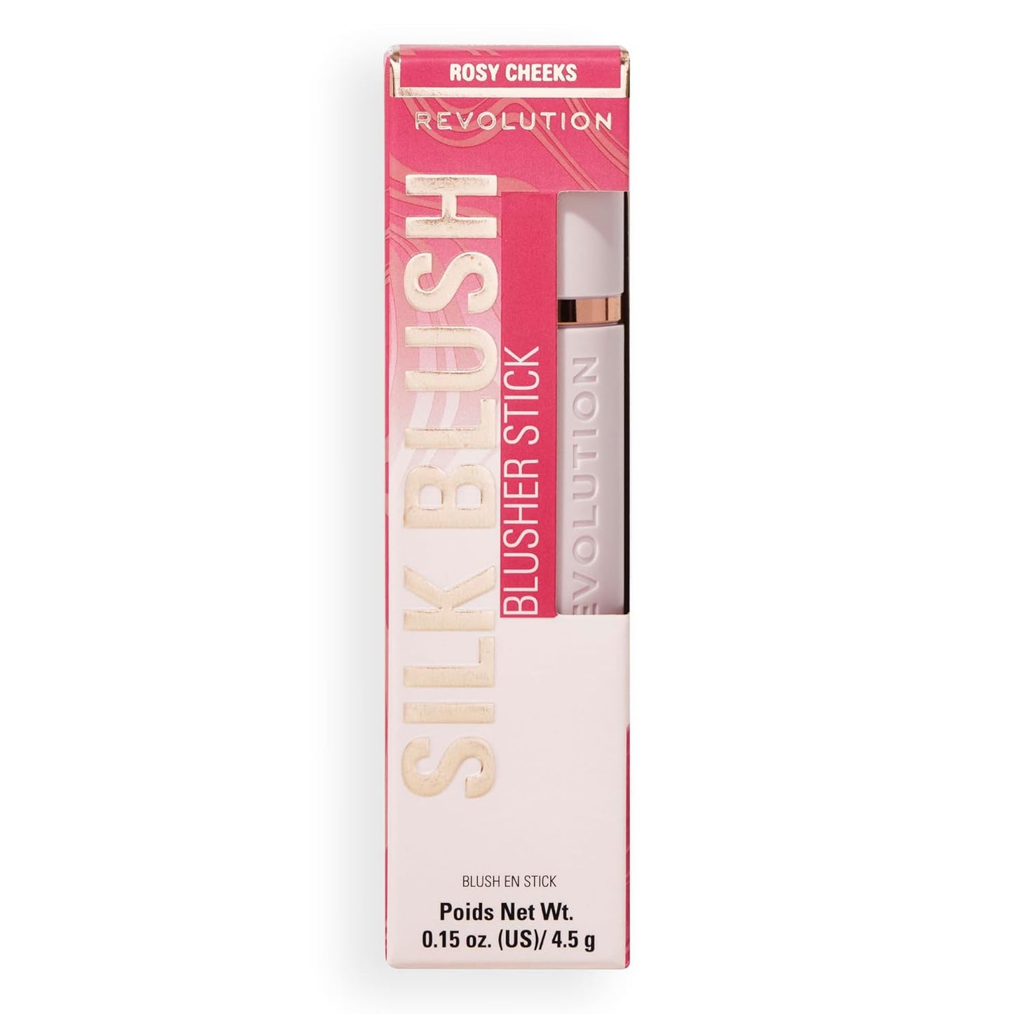 Revolution Beauty London | Skin Silk Marble Blush Stick - Buildable Cream-to-Powder Formula for Cheeks, Eyes & Lips | Vegan, 0.15 oz