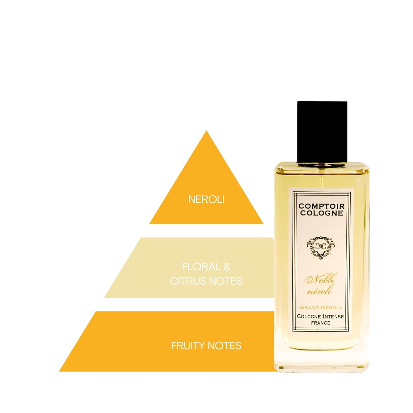 Noble Neroli Intense Cologne - Long-Lasting Men's Fragrance with Floral, Woody & Citrus Notes | 3.3 oz