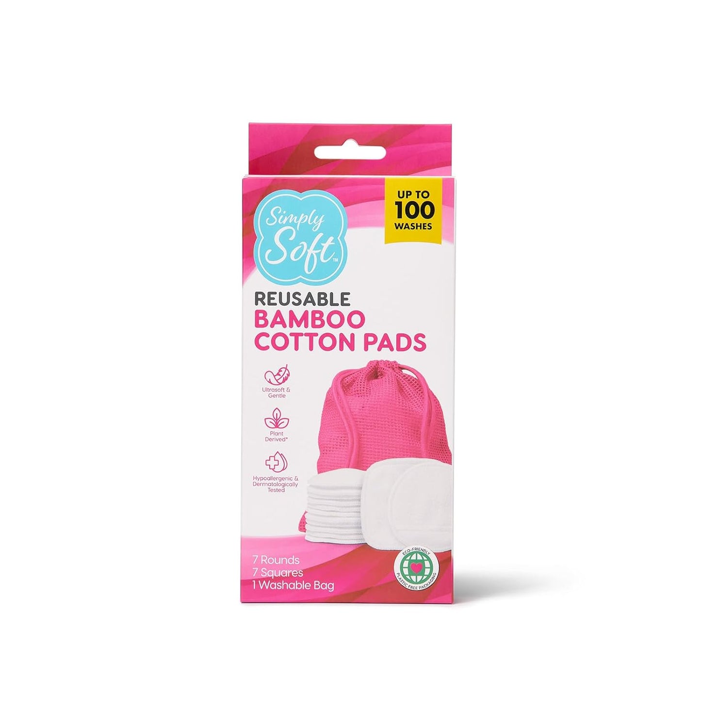 Reusable Cotton Rounds - Makeup Remover Pads for All Skin Types | 14 Count, Sustainable & Dermatologically Tested