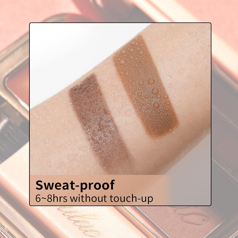 Waterproof Brown Eyebrow Powder Kit - Long-Lasting Pomade & Brush for Sparse Brows | 3.2 g/0.11 oz (Ginger)