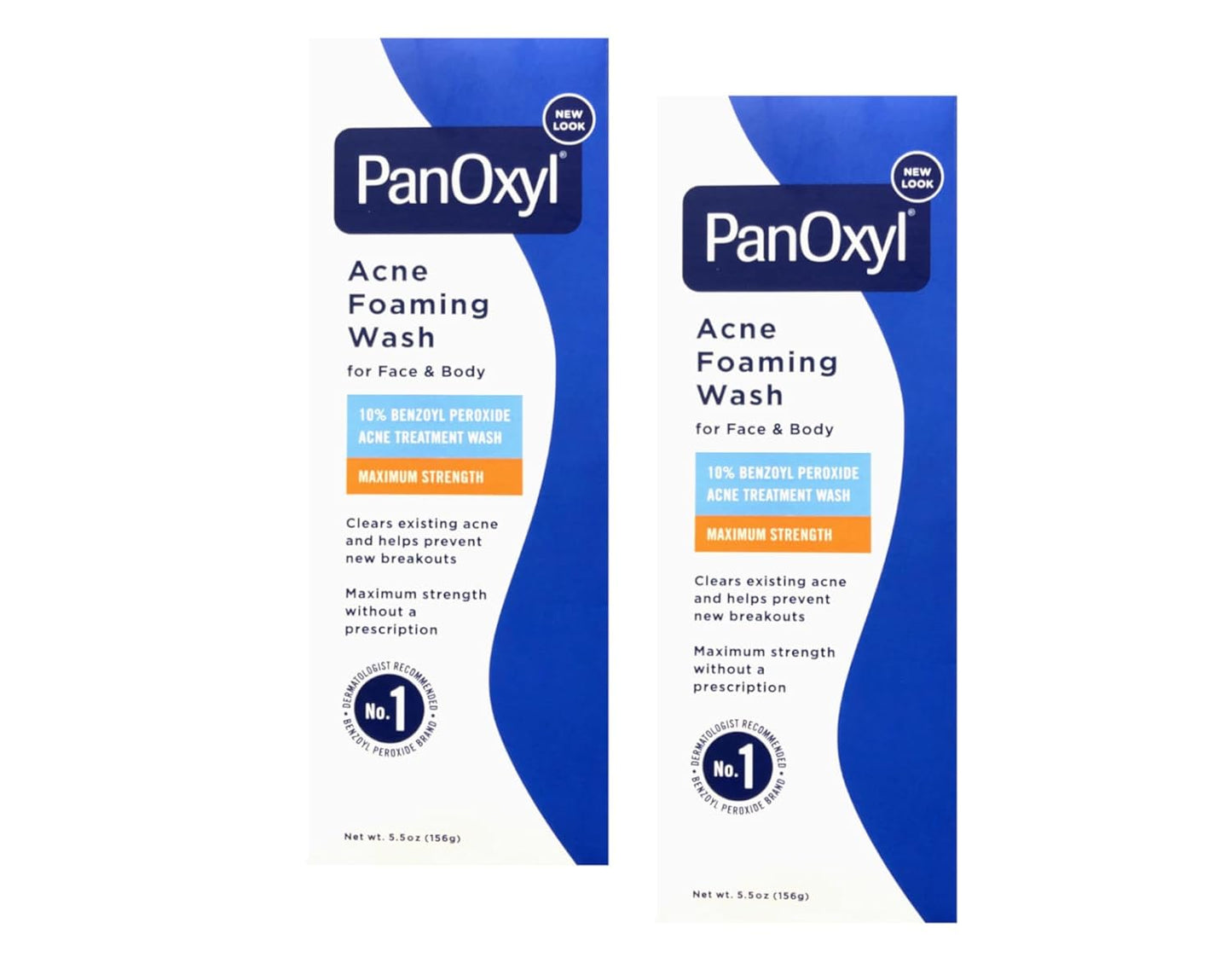 PanOxyl Acne Foaming Wash 10% - Deep Cleansing Formula | 5.5 Ounce (Pack of 2)
