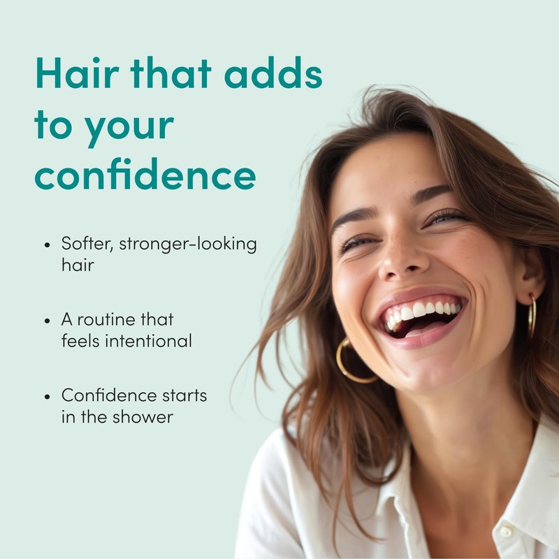 hers Triple Threat Shampoo, Conditioner, & Minoxidil Set - Includes 5% Minoxidil Foam Solution - Hair Thickening & Strengthening Formula - Paraben-Free, Vegan, Color-Safe - 3 Count