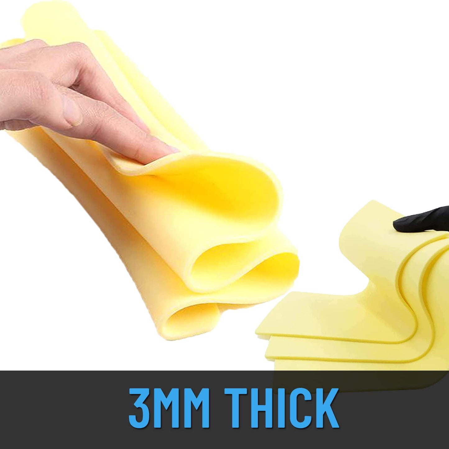 MIUXIA 6pcs Tattoo Practice Skin - 12x8" 3mm Thick Soft Silicone Fake Skin for Tattoo Beginners and Artists