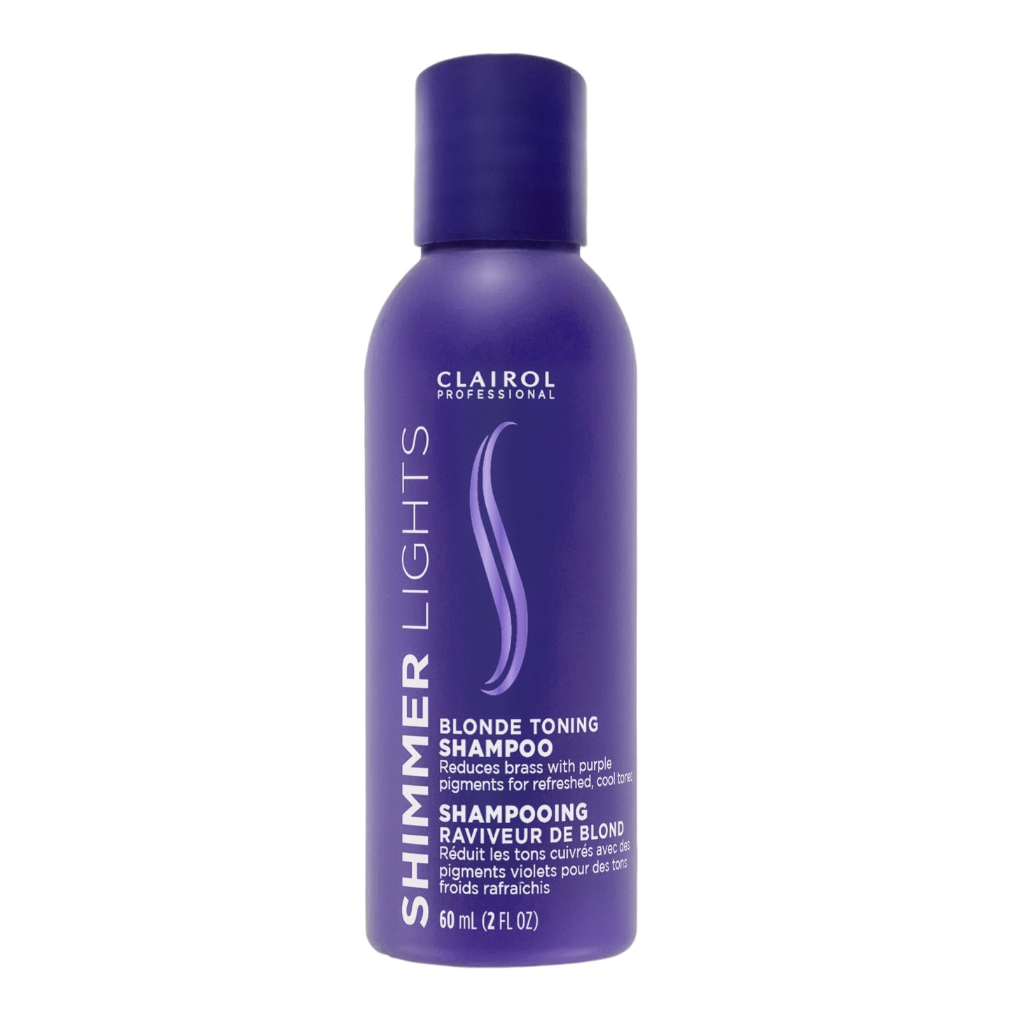 Clairol Professional Shimmer Lights Purple Shampoo, 2 fl. Oz Neutralizes Brass & Yellow Tones For Blonde, Silver, Gray & Highlighted Hair Packaging May Vary