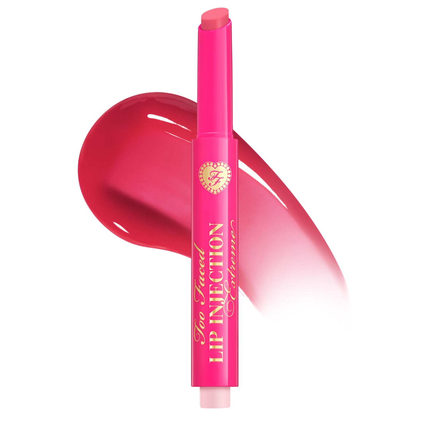 Too Faced Lip Injection Extreme Plumping Clicks | Hydrating, Sheer-To-Medium Buildable Coverage, Lip Plumper with Click Applicator, 0.05 Ounce, Perfect Pink
