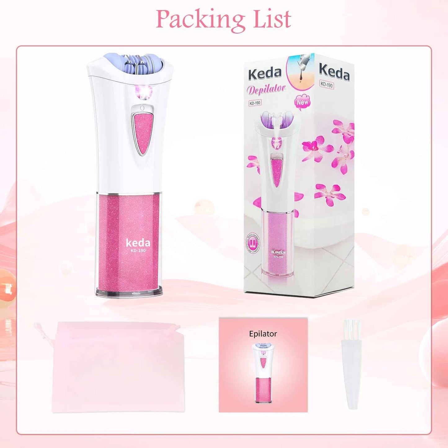 Glabrskise Skin Epilator, 2025 New Glabrskise Skin Hair Remover for Women with LED, Smooth Glide for Women Facial Hair, Glabrskise Skin epilator for face/Lip/Arm/Bikini Area/Leg/Armpit