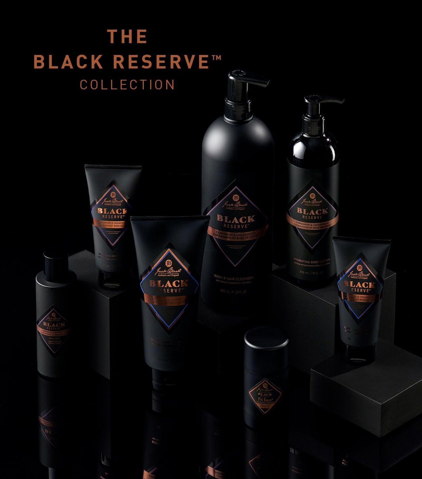 Jack Black - Black Reserve Body & Hair Cleanser, 3 Fl Oz – Cardamom & Cedarwood - Men’s Body Wash, Shampoo Haircare, Dual-Purpose Men’s Cleanser, Sulfate-Free