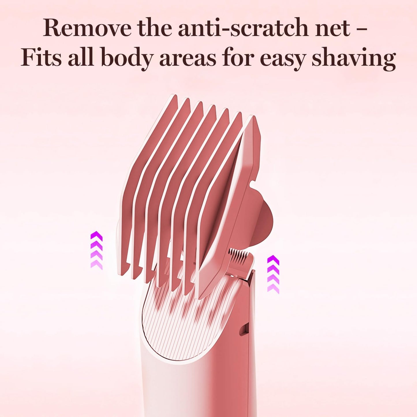 Bikini Trimmer for Women – Dual Head Electric Razor for Bikini, Underarm, Leg & Facial Hair, Painless Ceramic Blade, IPX7 Waterproof, Pink